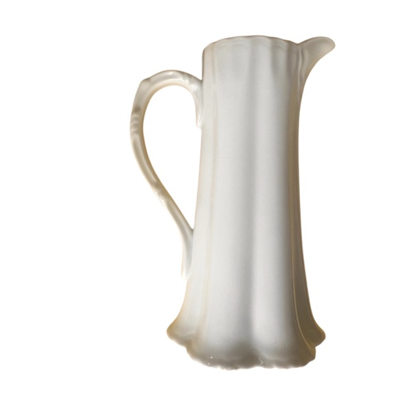 Kaldun & Bogle White Ceramic Pitcher Syrup Creamer Vase Classic Scalloped - Picture 4 of 7